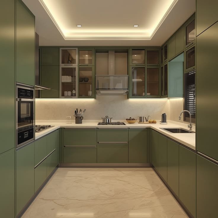 U shape kitchen